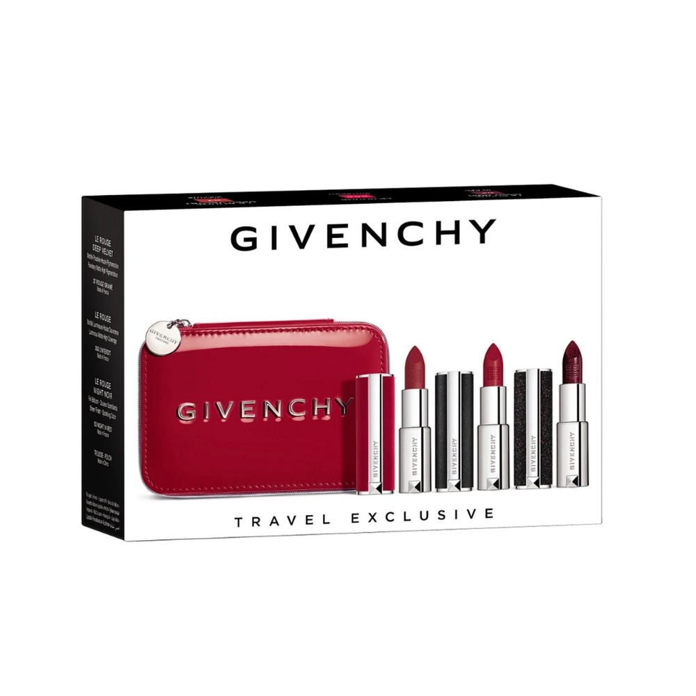 NEW! GIVENCHY Le Rouge Trio Pouch Travel Exclusive Set